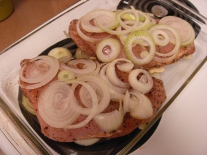 turkey breasts to bake with onions garlic